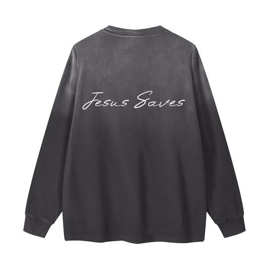 Gradient Washed Long Sleeve T-Shirt