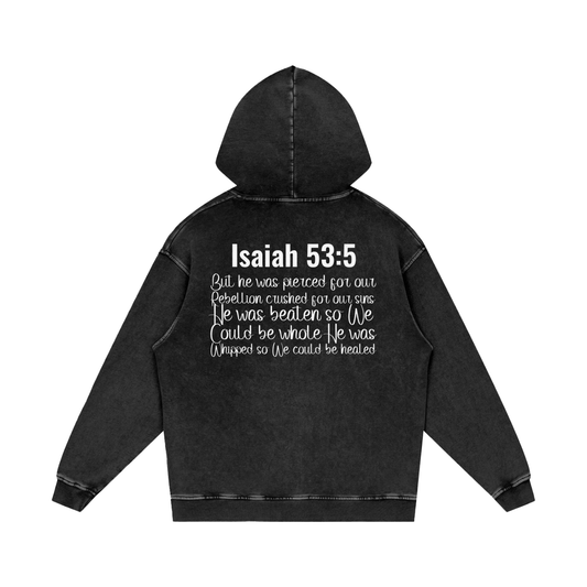 Snow Washed Loose Cotton Hoodie