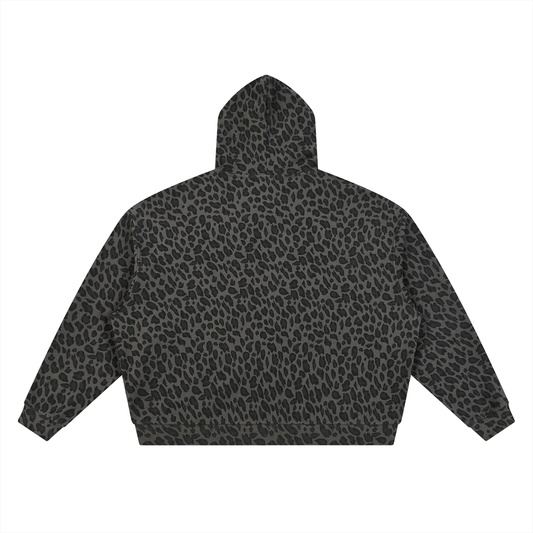 Leopard Print Full Zip Hoodie