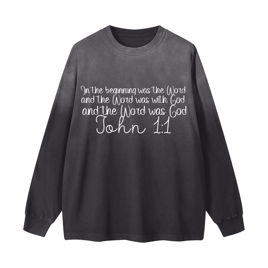 Gradient Washed Long Sleeve T-Shirt