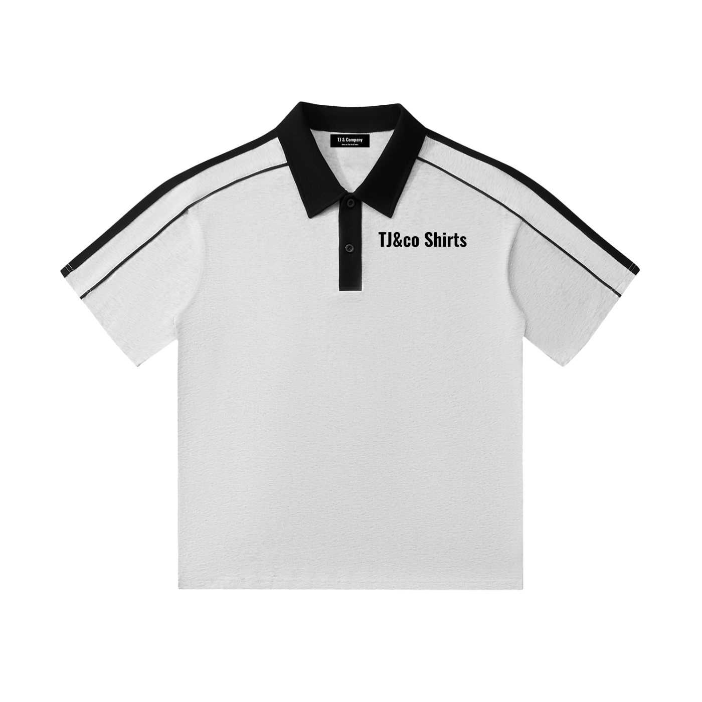 Contrast Collar Short-Sleeve Polo Shirt