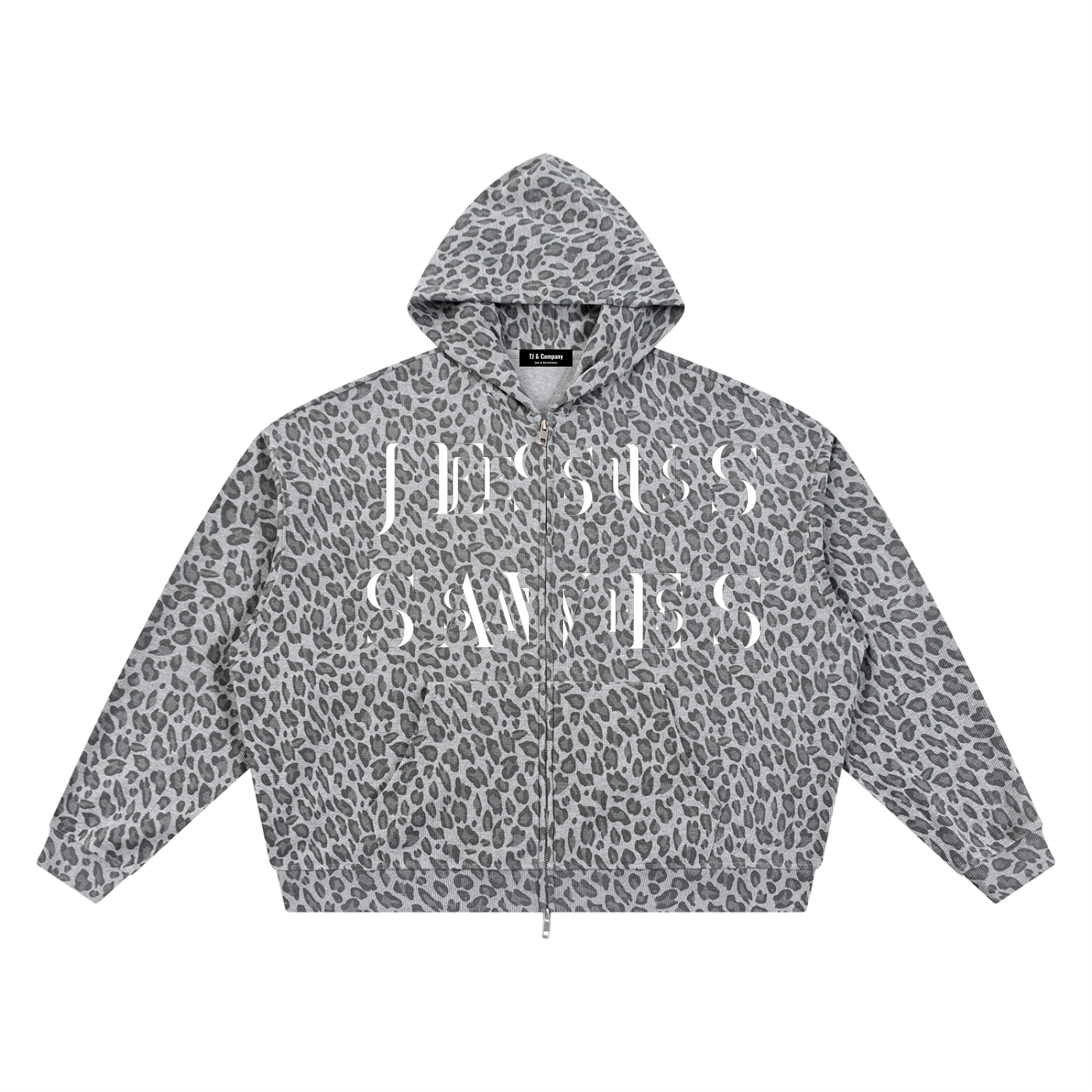 Leopard Print Full Zip Hoodie