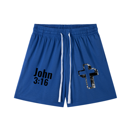 Mesh Drawstring Shorts