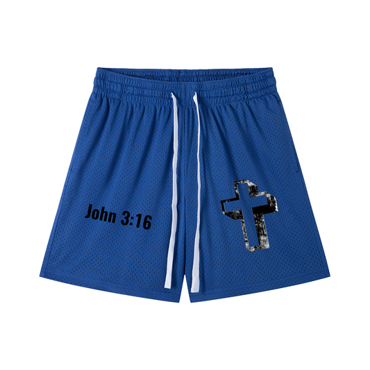 Mesh Drawstring Shorts