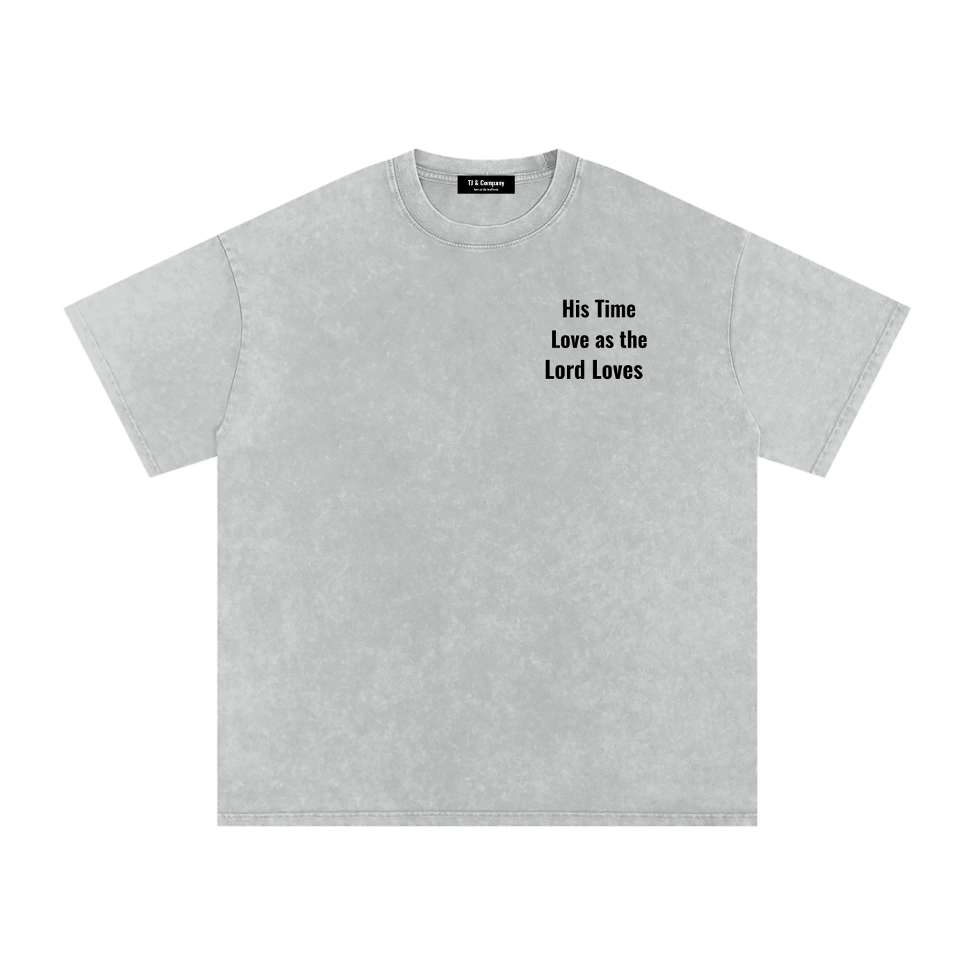 Snow Washed Oversized Cotton T-Shirt