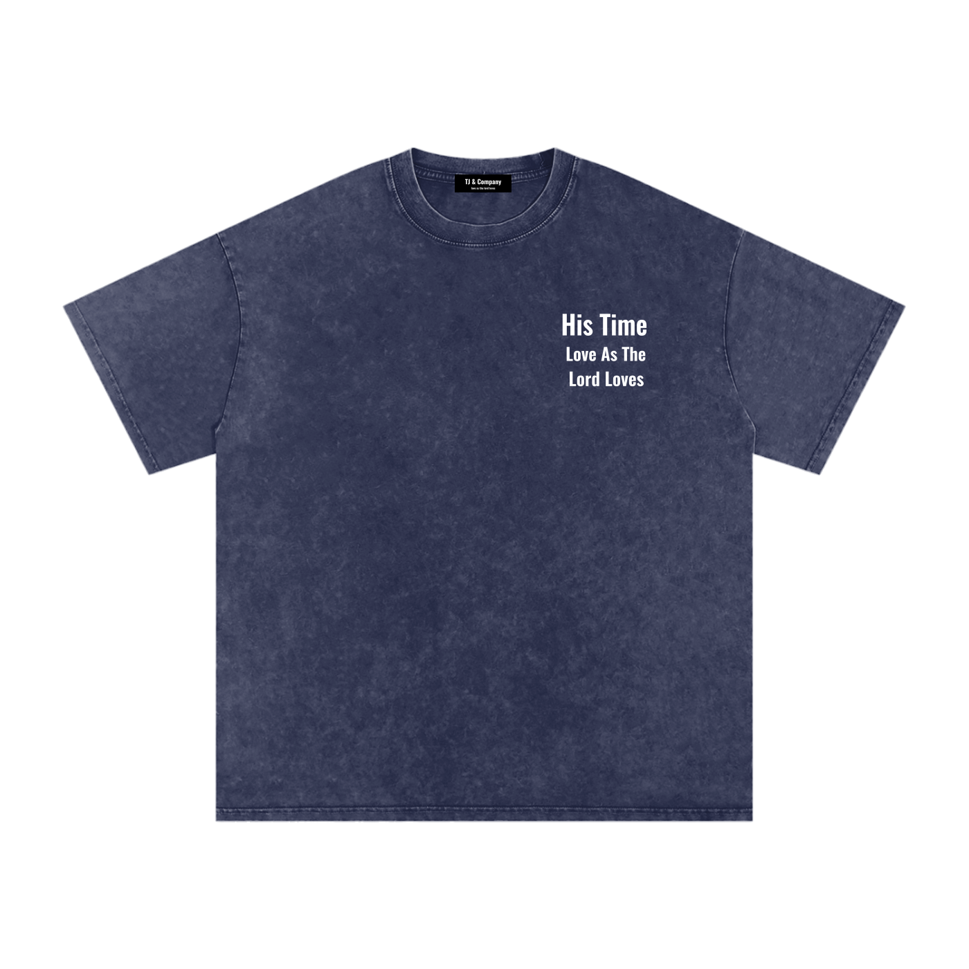 Snow Washed Oversized Cotton T-Shirt