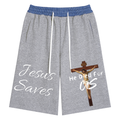 Plaid Waistband 3/4 SweatShorts