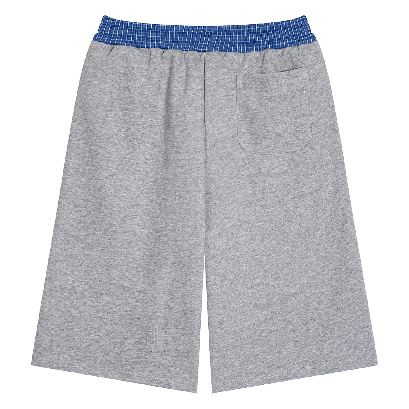 Men's Plaid Waistband 3/4 Shorts