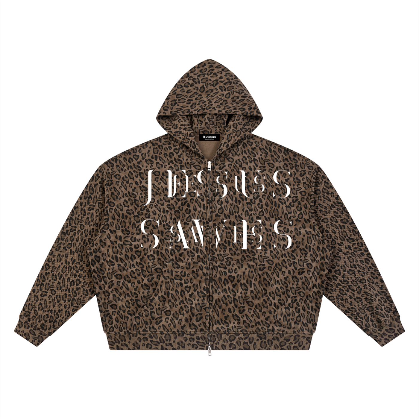 Leopard Print Full Zip Hoodie