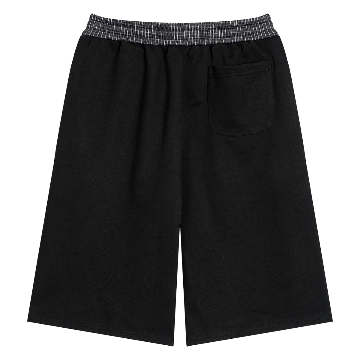 Plaid Waistband 3/4 SweatShorts