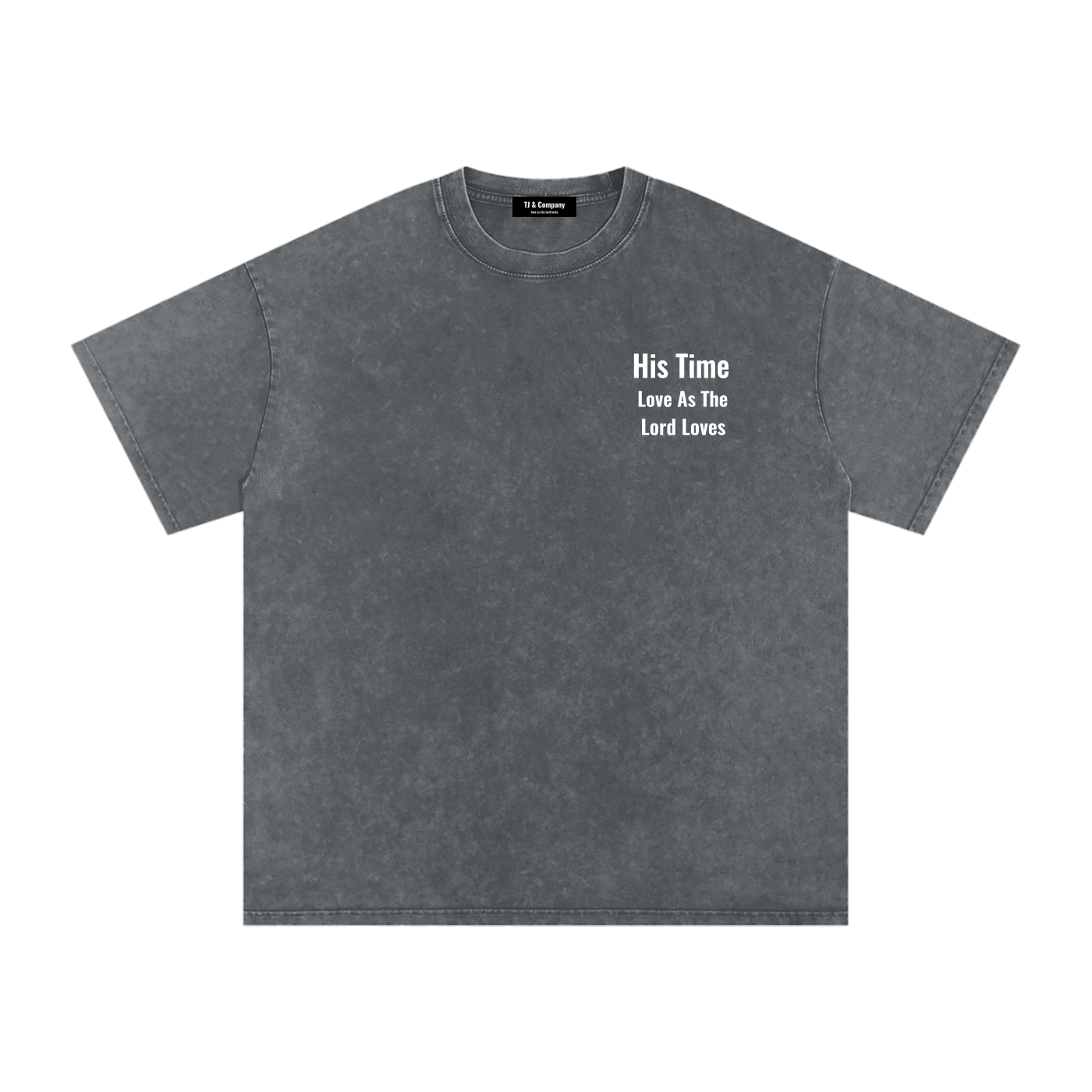 Snow Washed Oversized Cotton T-Shirt