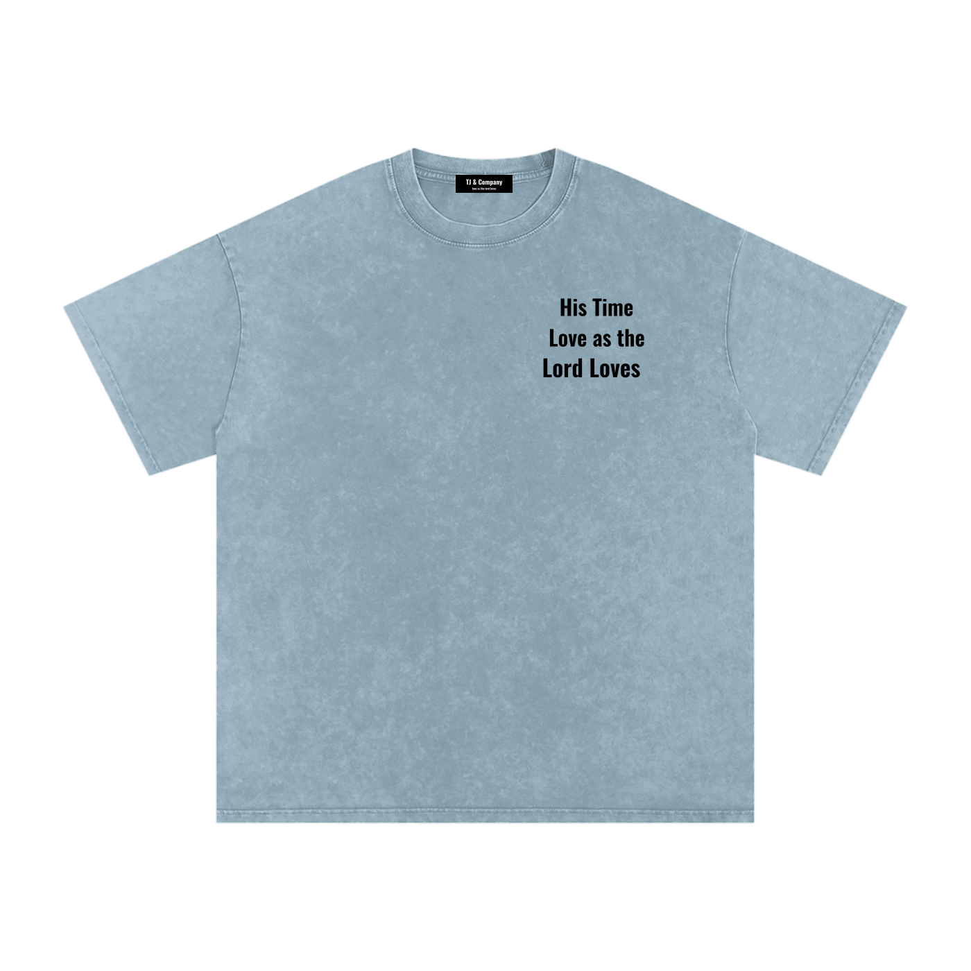 Snow Washed Oversized Cotton T-Shirt