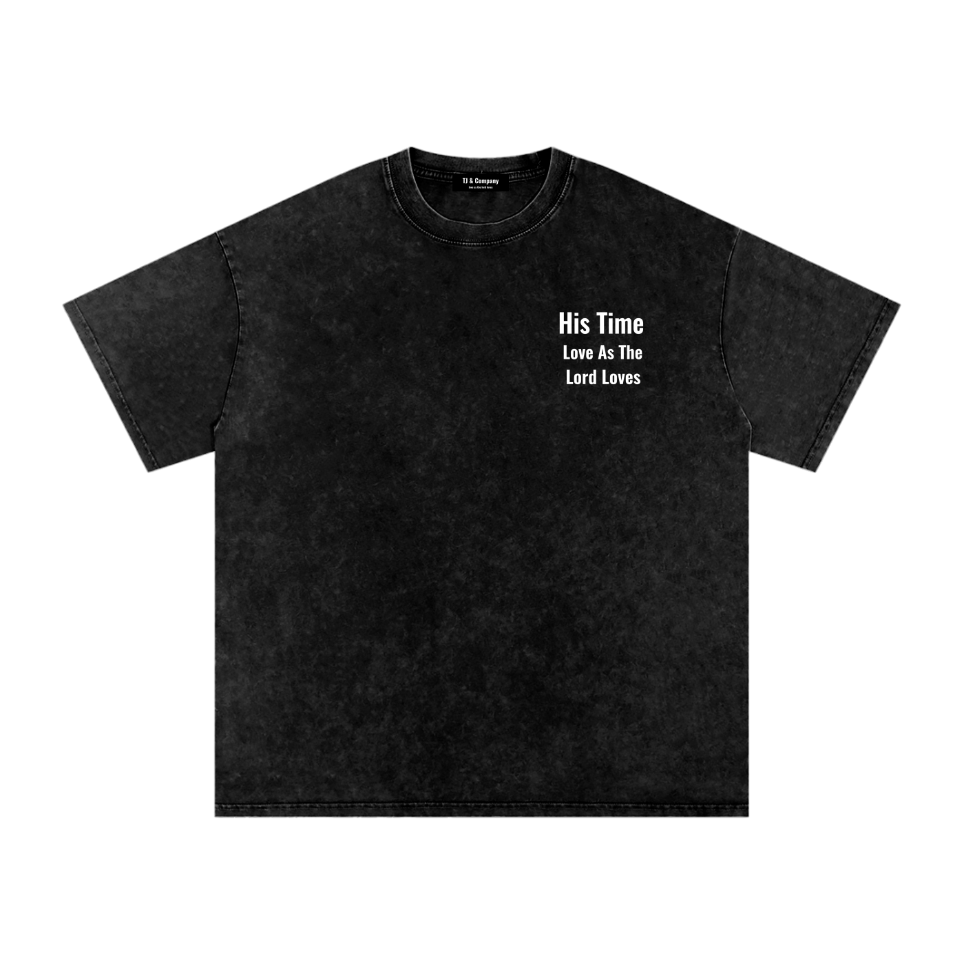 Snow Washed Oversized Cotton T-Shirt